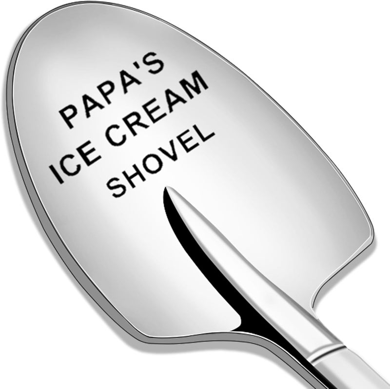 Chambom Gifts for Dad - Dad's Ice Cream Shovel, Father Presents for Papa, Stainless Steel Ice Cream Shovel for Birthday, Christmas, Father's Day Gifts from Daughter Son, Stocking Stuffers for Men - Image 1